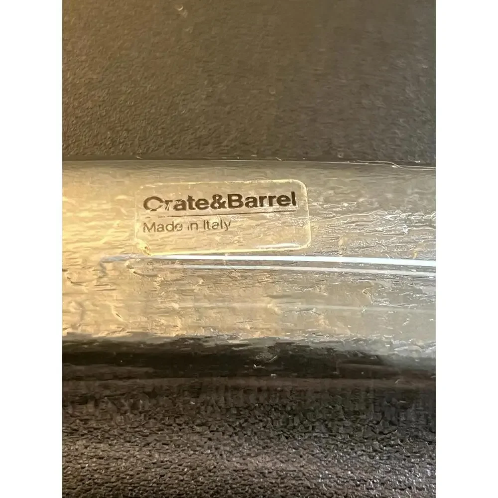 Crate & Barrel Italy Vintage 1990s Large Oval Glass Fish Platter, 22x8.75”